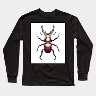 Stag Beetle Illustration Long Sleeve T-Shirt